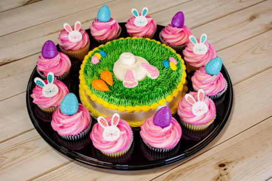 Easter Cupcake Celebration Tray