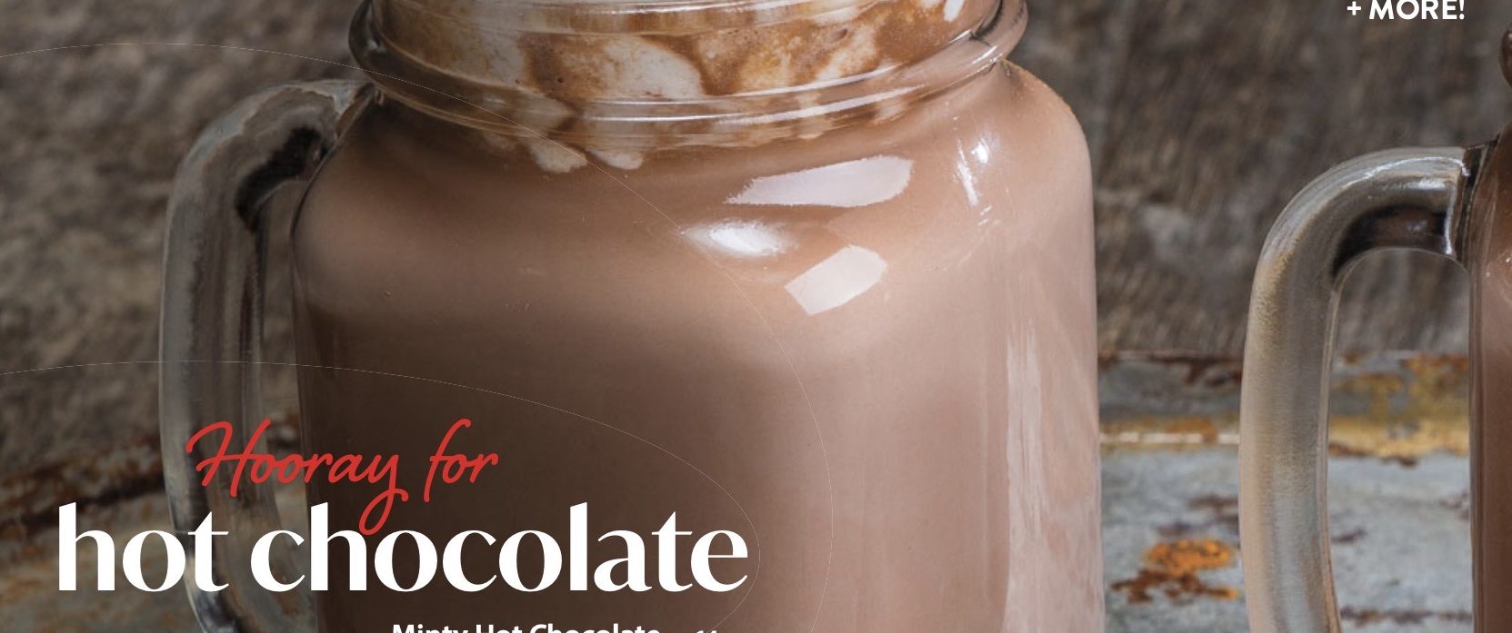 Hot chocolate image on magazine cover