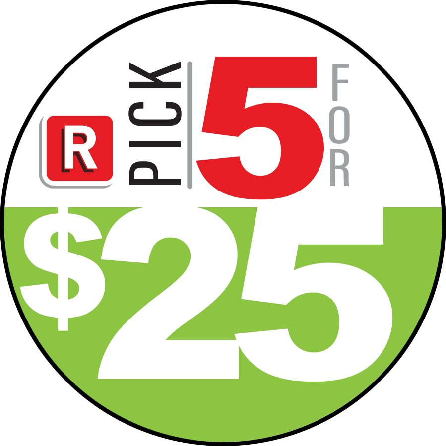 Pick 5 for $25 logo