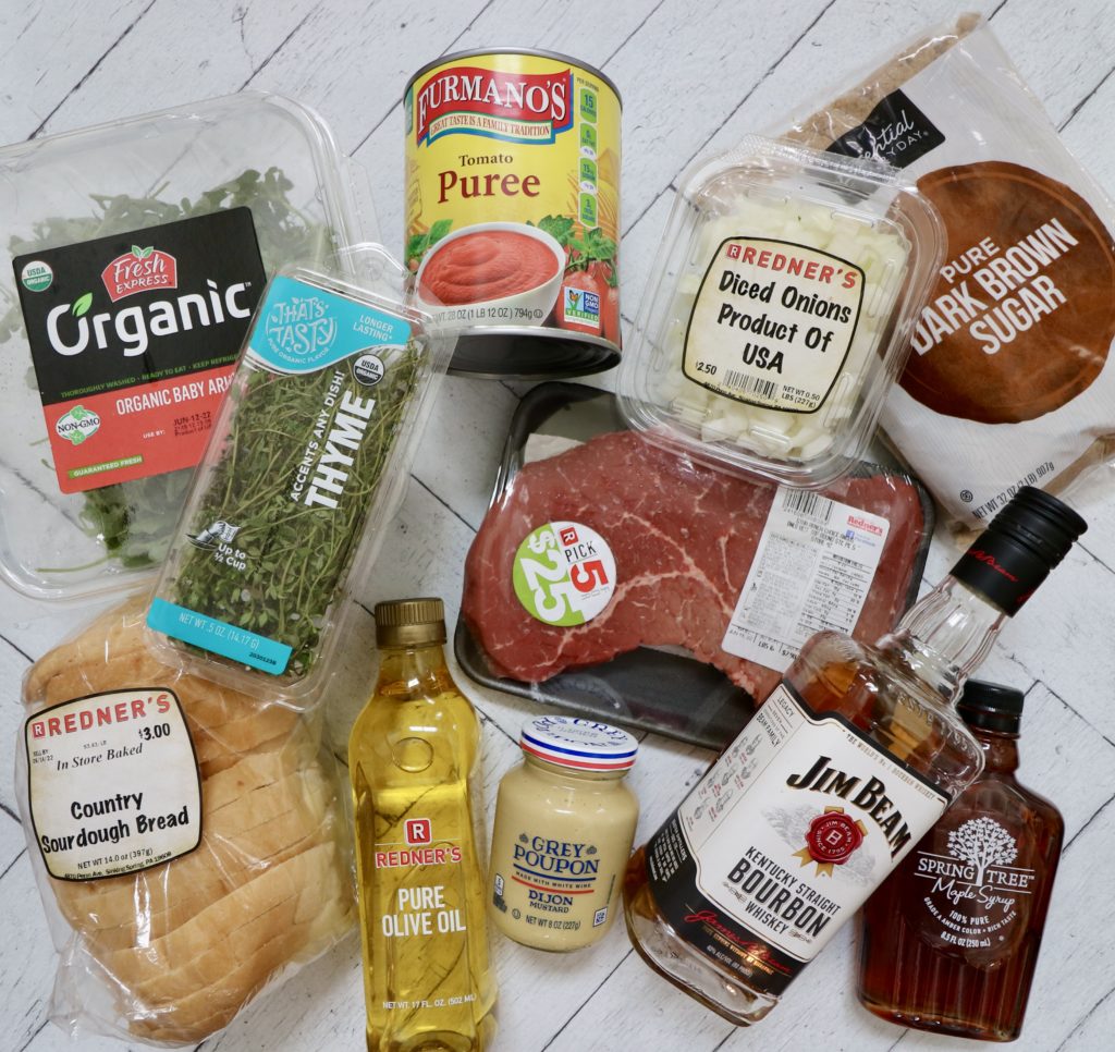 ingredients for steak sandwich