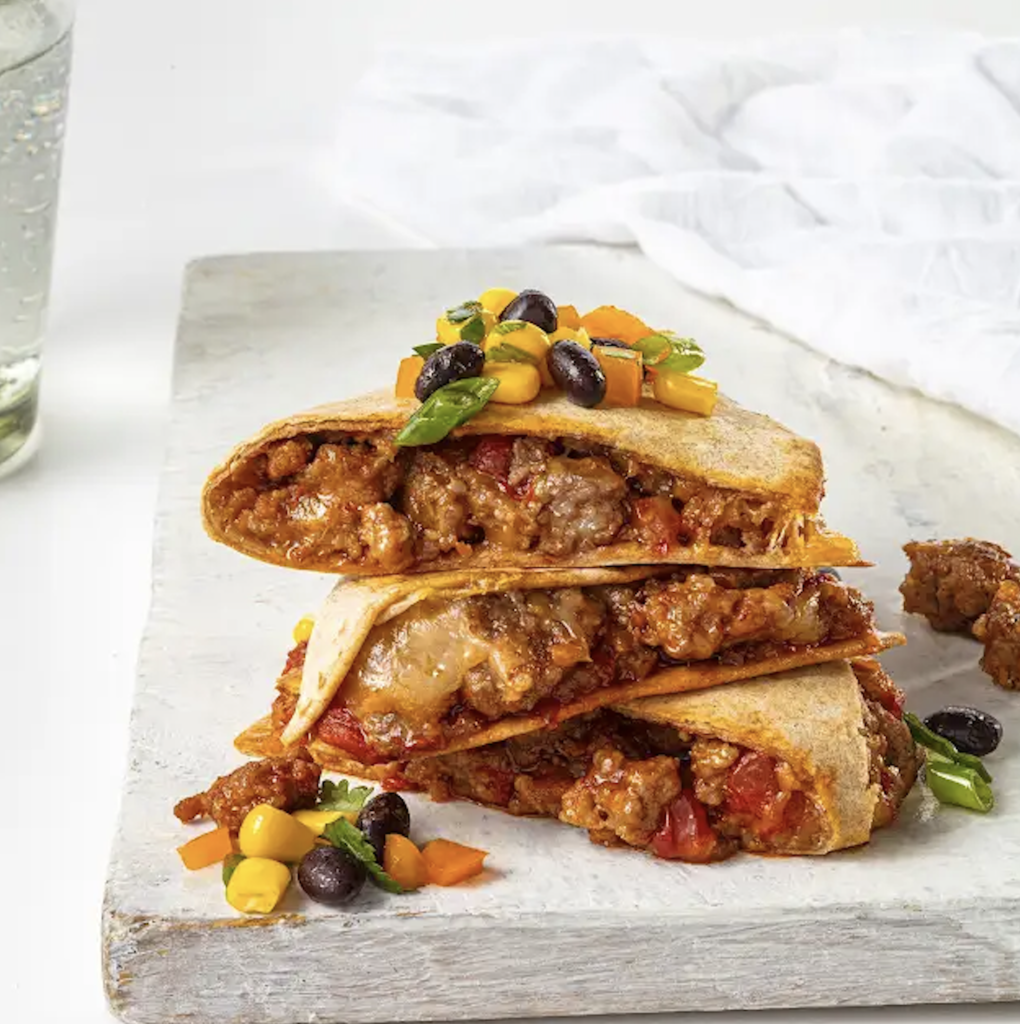 Chili & Cheese Ground Pork Quesadillas